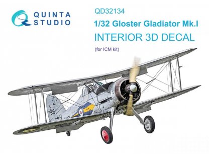 QUINTA 1/32 Gloster Gladiator Mk I 3D-Printed & Color Inter