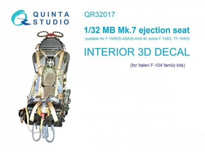 QUINTA 1/32 MB Mk.7 seat for F-104 Starfighter family for ITA
