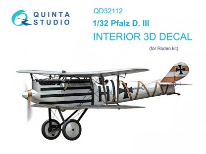 QUINTA 1/32 Pfalz D.III 3D-Printed & Color Interior for ROD