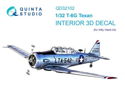QUINTA 1/32 T-6G 3D-Printed & Color Interior for KTH