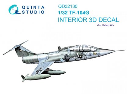 QUINTA 1/32 TF-104G Starfighter 3D-Printed & Color Interior for ITA