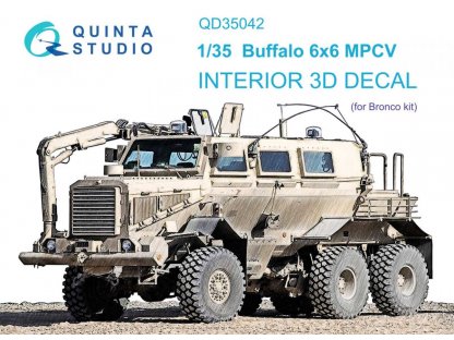 QUINTA 1/35 Buffalo 6x6 MPCV 3D-Printed & Color Interior