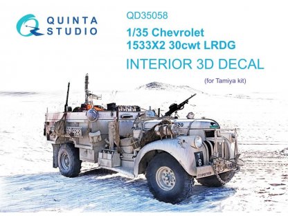 QUINTA 1/35 Chevrolet 1533X2 30cwt LRDG 3D-Printed & Color