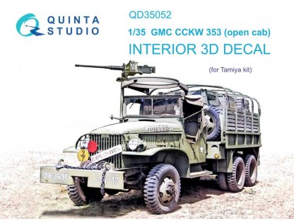 QUINTA 1/35 GMC CCKW 353 (open cab) 3D-Printed & Color Int.