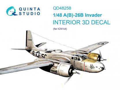 QUINTA 1/48 A(B)-26B 3D-Printed & Color Interior for ICM