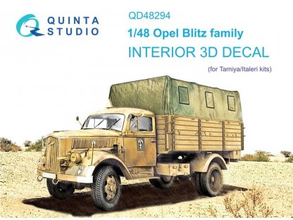 QUINTA 1/48 Opel Blitz family 3D-Printed & Color Interior
