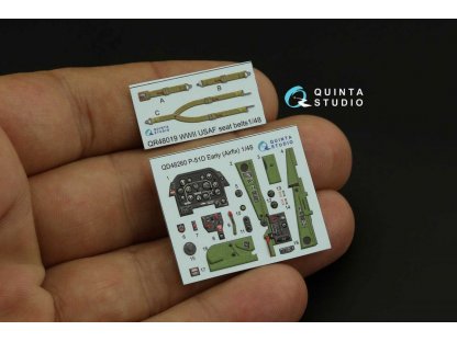 QUINTA 1/48 P-51D Mustang Early 3D-Printed & Color Interior for AIR