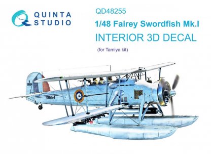 QUINTA 1/48 Swordfish Mk.I 3D-Printed & Color Inter. for TAM