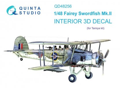 QUINTA 1/48 Swordfish Mk.II 3D-Printed & Color Inter. for TAM