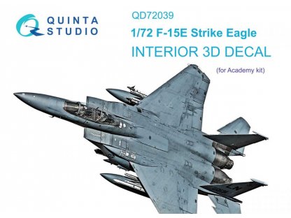 QUINTA 1/72 F-15E Strike Eagle 3D-Printed & Color Interior for ACA