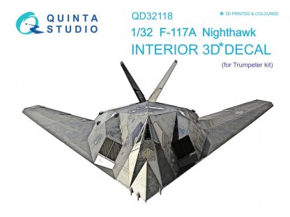 QUINTA STUDIO 1/32 F-117A Nighthawk 3D-Print&Color Interior for TRU
