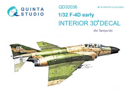 QUINTA STUDIO 1/32 F-4D Phantom II 3D-Print&Color Interior for TAM