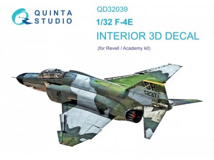 QUINTA STUDIO 1/32 F-4E Phantom II 3D-Print&Color Interior for REV