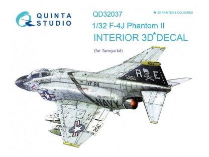 QUINTA STUDIO 1/32 F-4J 3D-Print+Color Interior for TAM