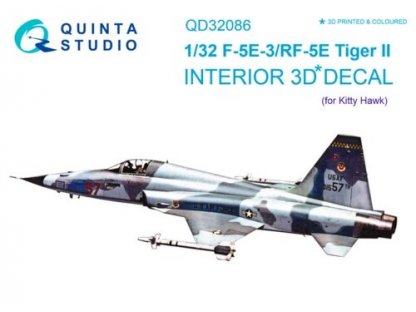 QUINTA STUDIO 1/32 F-5E-3/RF-5E 3D-Print+Color Interior for KTH