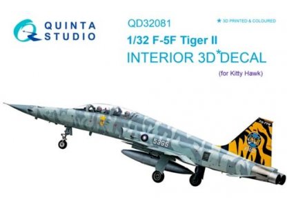 QUINTA STUDIO 1/32 F-5F 3D-Print+Color Interior for KTH