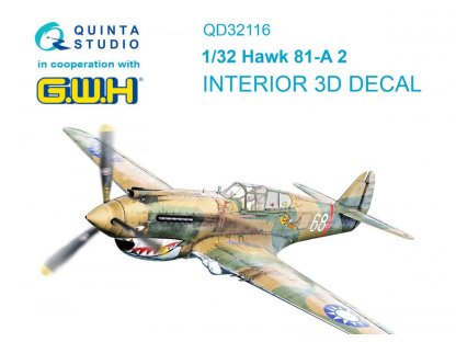 QUINTA STUDIO 1/32 Hawk 81-A2 3D-Print&Color Interior for GWH