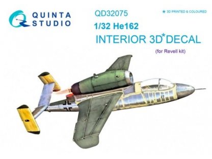 QUINTA STUDIO 1/32 He 162 3D-Print+Color Interior for REV