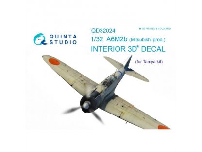QUINTA STUDIO 1/32 Mitsubishi A6M2b 3D-Print col.Interior for TAM