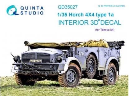 QUINTA STUDIO 1/35 Horch 4X4 type 1a 3D-Print+Color Interior for TAM