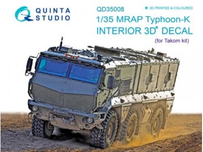 QUINTA STUDIO 1/35 MRAP Typhoon-K 3D-Print+Color Interior for TAKOM