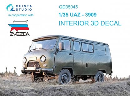 QUINTA STUDIO 1/35 UAZ-3909 3D-Print&Color Interior for ZVE