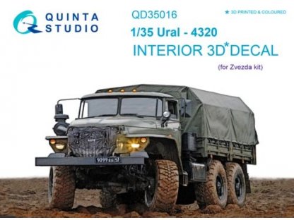 QUINTA STUDIO 1/35 Ural-4320 3D-Print+Color Interior for ZVE