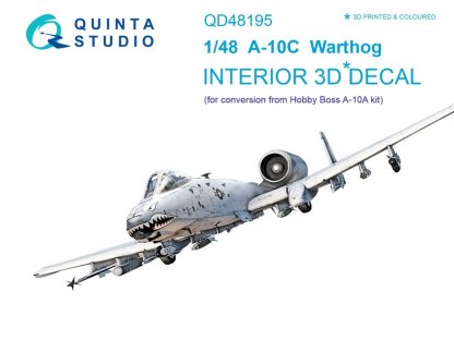 QUINTA STUDIO 1/48 A-10C Thunderbolt II Warthog 3D-Print&Color Interior for HBB