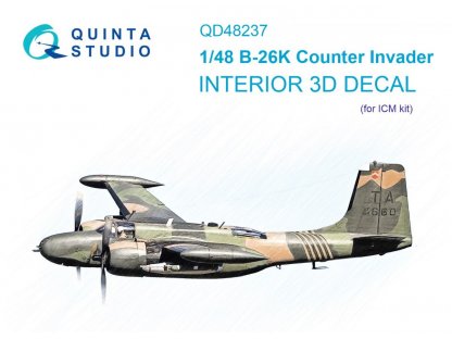 QUINTA STUDIO 1/48 B-26K Invader 3D-Print&Color Interior for ICM