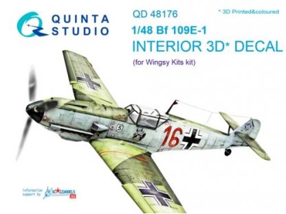 QUINTA STUDIO 1/48 Bf 109E-1 3D-Print+Color Interior (WINGSY)