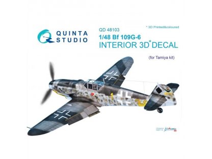 QUINTA STUDIO 1/48 Bf 109G-6 3D-Print colour Interior for TAM