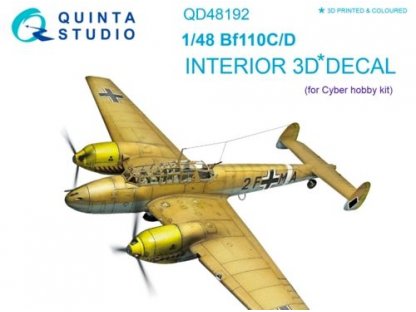 QUINTA STUDIO 1/48 Bf 110C/D 3D-Print+Color Interior (CYBERH)