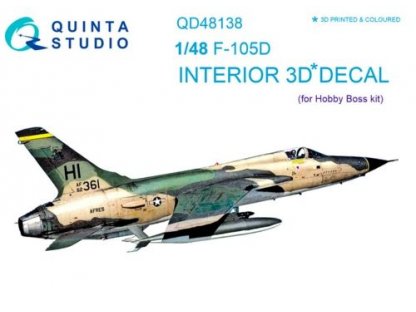 QUINTA STUDIO 1/48 F-105D 3D-Print+Color Interior for HBB