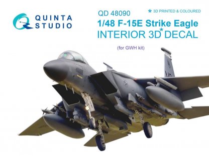 QUINTA STUDIO 1/48 F-15E Strike Eagle 3D-Printed Interior for GWH