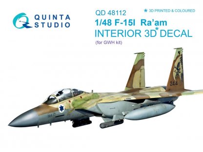 QUINTA STUDIO 1/48 F-15I Raam 3D-Printed Interior for GWH