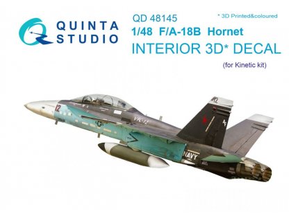 QUINTA STUDIO 1/48 F/A-18B Hornet 3D-Printed Interior for KIN