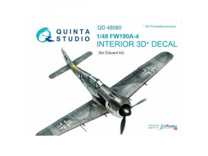 QUINTA STUDIO 1/48 FW 190A-4 3D-Print colour Interior for EDU