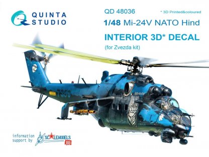 QUINTA STUDIO 1/48 Mi-24V NATO 3D-Printed colour Interior (ZVE)