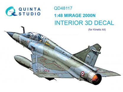 QUINTA STUDIO 1/48 Mirage 2000N 3D-Print&Color Interior for KIN
