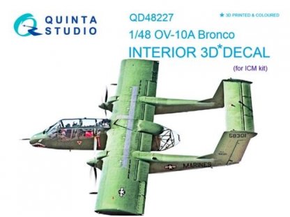 QUINTA STUDIO 1/48 OV-10A Bronco 3D-Print+Color Interior for ICM