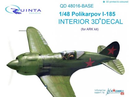 QUINTA STUDIO 1/48 Polikarpov I-185 3D-Print col. Interior BASIC