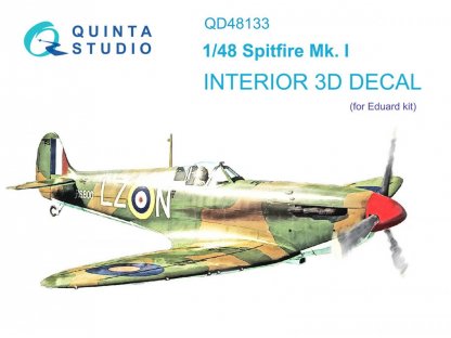 QUINTA STUDIO 1/48 Spitfire Mk.I 3D-Print&Color Interior for EDU