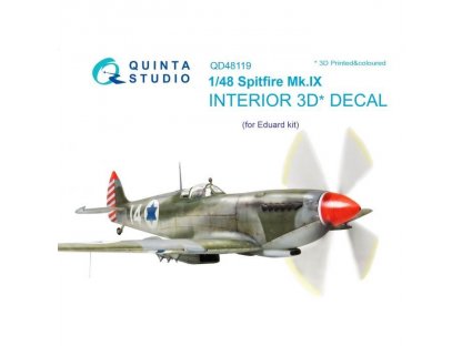 QUINTA STUDIO 1/48 Spitfire Mk.IX 3D-Print colour Interior for EDU