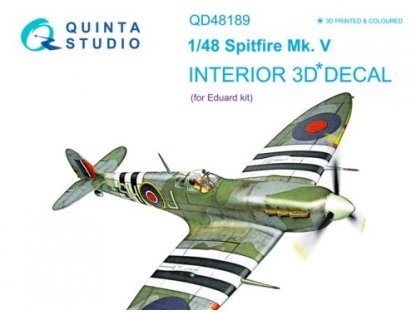 QUINTA STUDIO 1/48 Spitfire Mk.V 3D-Print+Color Interior (EDU)