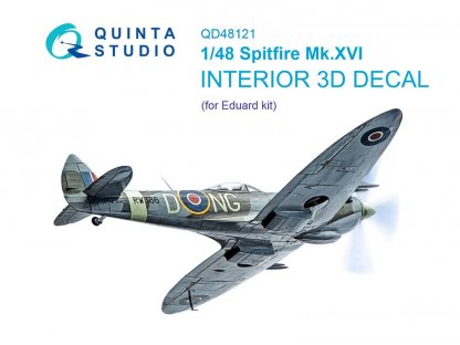 QUINTA STUDIO 1/48 Spitfire Mk.XVI 3D-Print&Color Interior for EDU