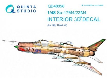 QUINTA STUDIO 1/48 Su-17M4/22M4 3D-Print+Color Interior for KTH