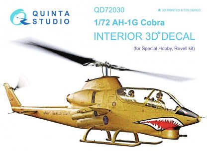 QUINTA STUDIO 1/72 AH-1G Cobra 3D-Print+Color Interior for SH