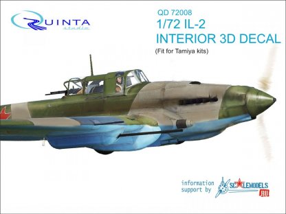 QUINTA STUDIO 1/72 IL-2 Shturmovik 3D-Print col. Interior for TAM
