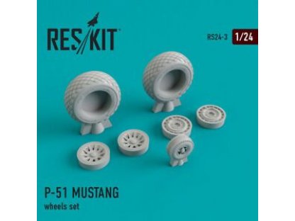 RESKIT 1/24 P-51 Mustang wheel set for AIRFIX/TRU