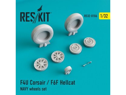 RESKIT 1/32 F4U Corsair/F6F Hellcat NAVY wheels set for REV